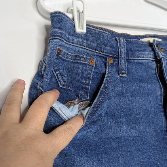 Madewell Medium Wash Blue Denim Skinny Flare Jean 31T - Picture 5 of 15